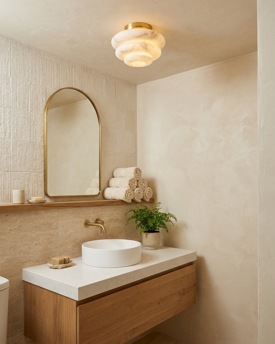 Nivueria Alabaster Flush Mount