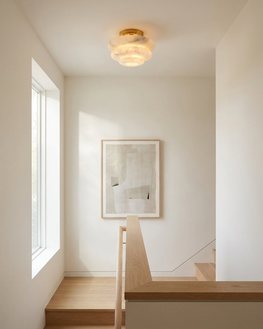 Nivueria Alabaster Flush Mount