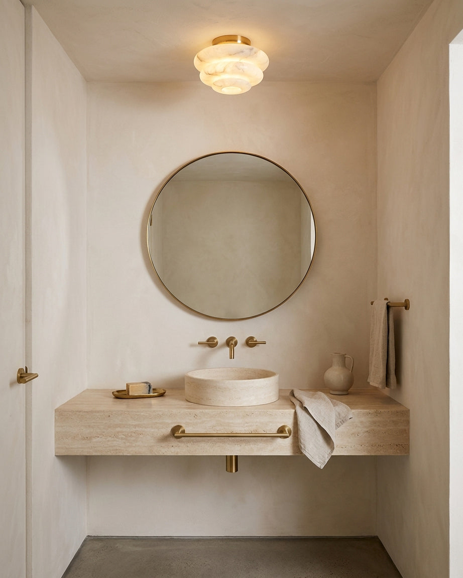 Nivueria Alabaster Flush Mount