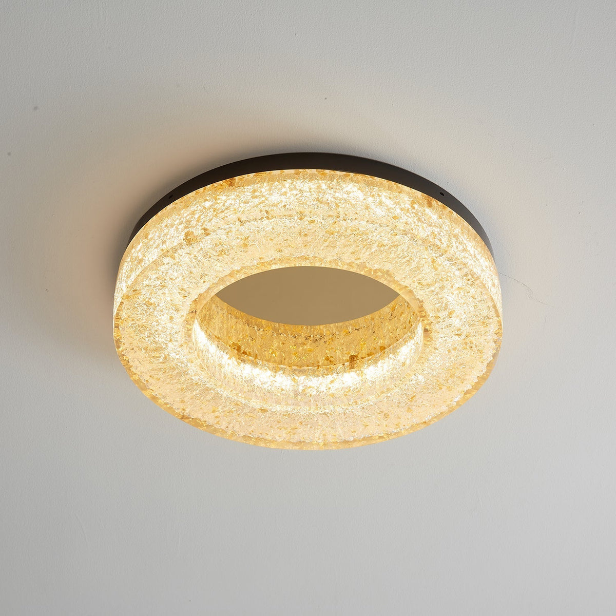 Dovira Ice Crack Circle Resin Ceiling Lamp