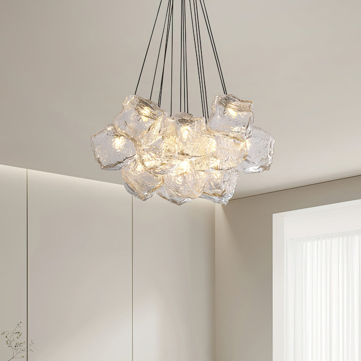 Pebine Clustered Glass Chandelier