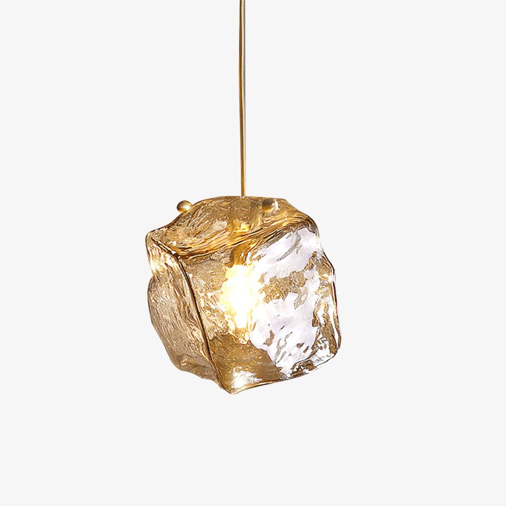 Jabeval Glass Pendant Light Brass