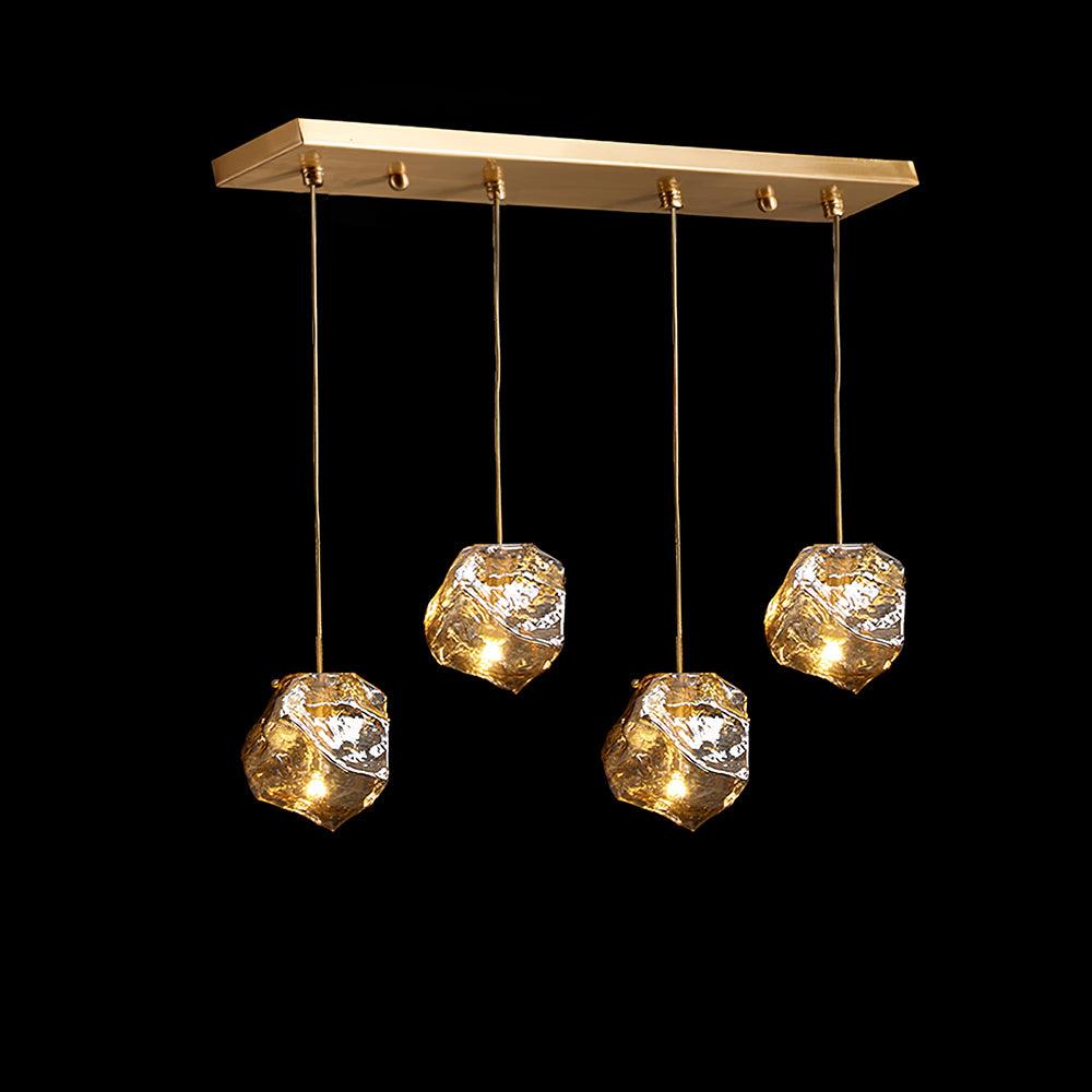 Jabeval Glass Pendant Light Brass
