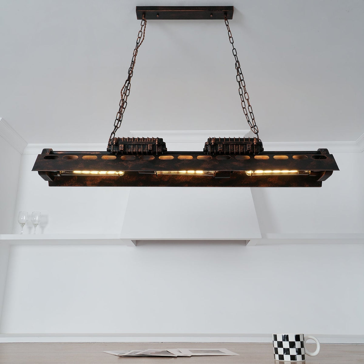 Rikelor Chandelier Industrial Steampunk