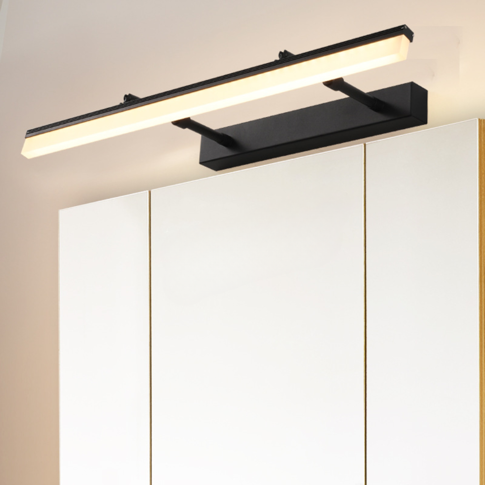 Tikeril Modern Rectangular Wall Lamp,Black/Silver