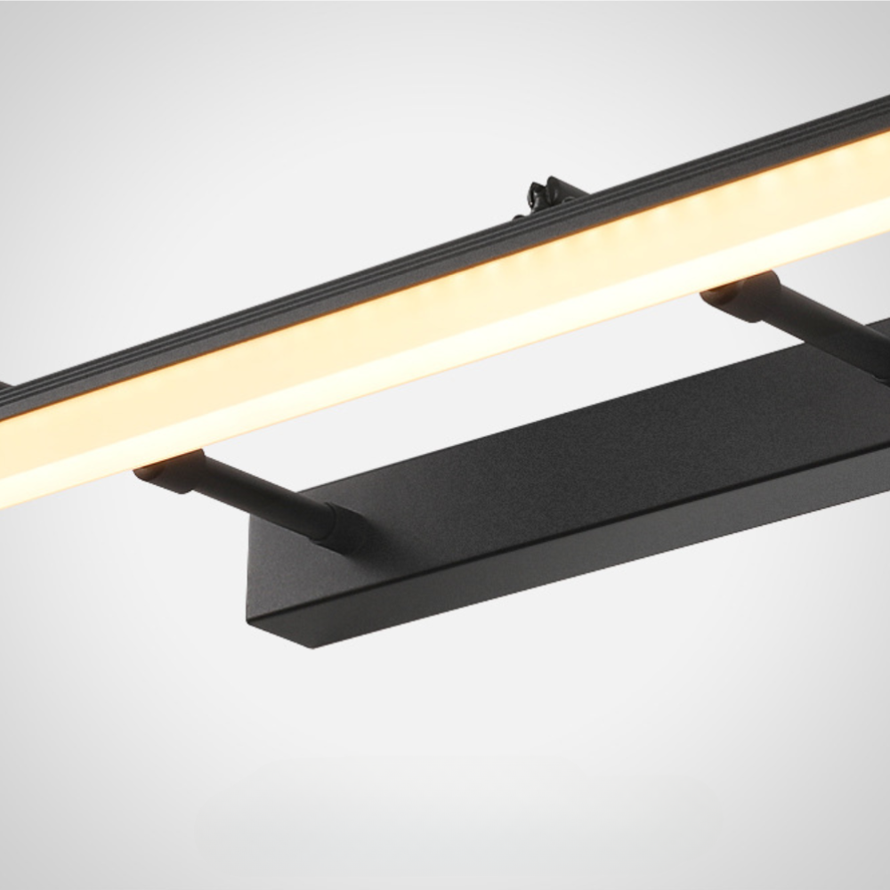 Tikeril Modern Rectangular Wall Lamp,Black/Silver