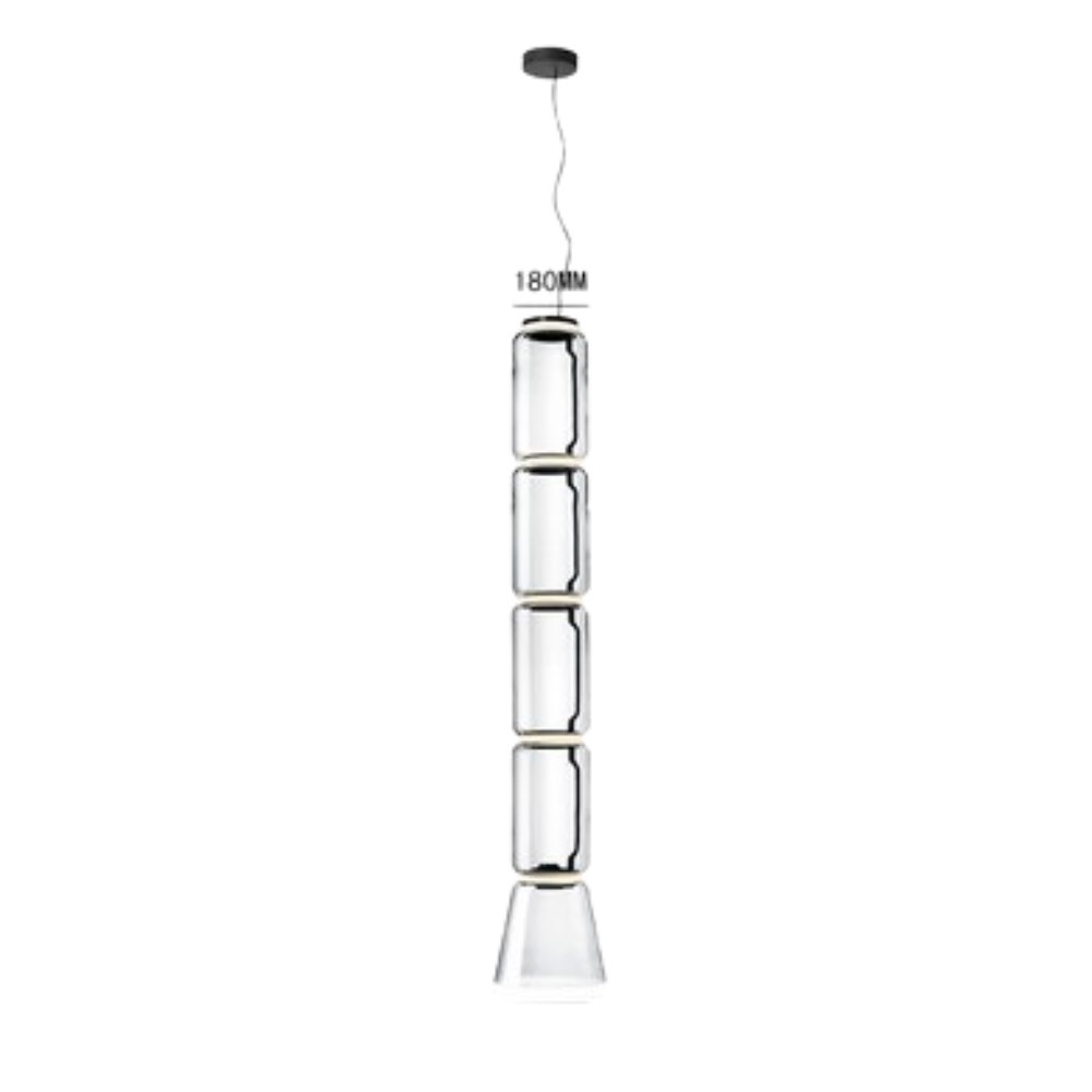 Kanedum Minimalist Combination Glass Pendant Light, Clear