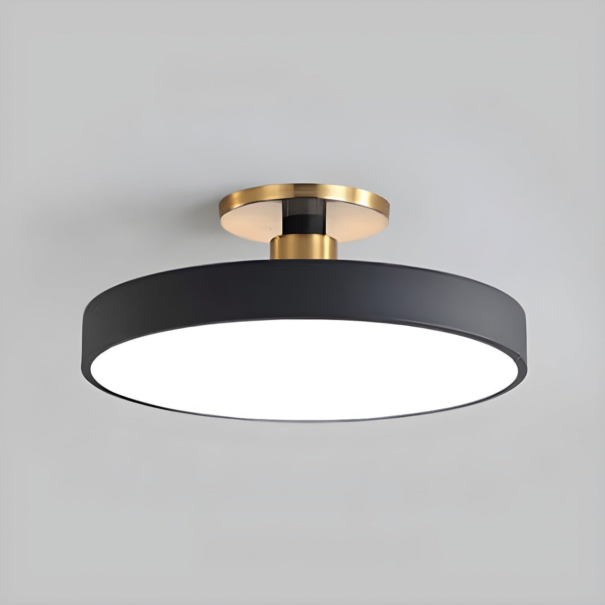 Aureiella Ceiling Lamp Flush Mount Black and Gold Modern