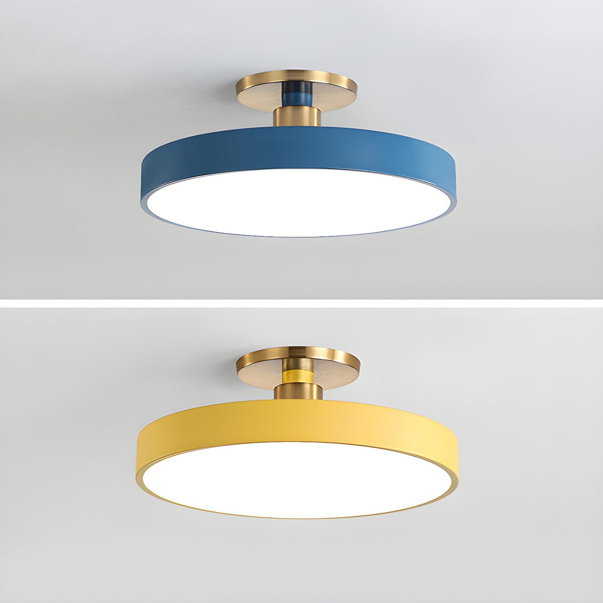 Aureiella Ceiling Lamp Flush Mount Black and Gold Modern