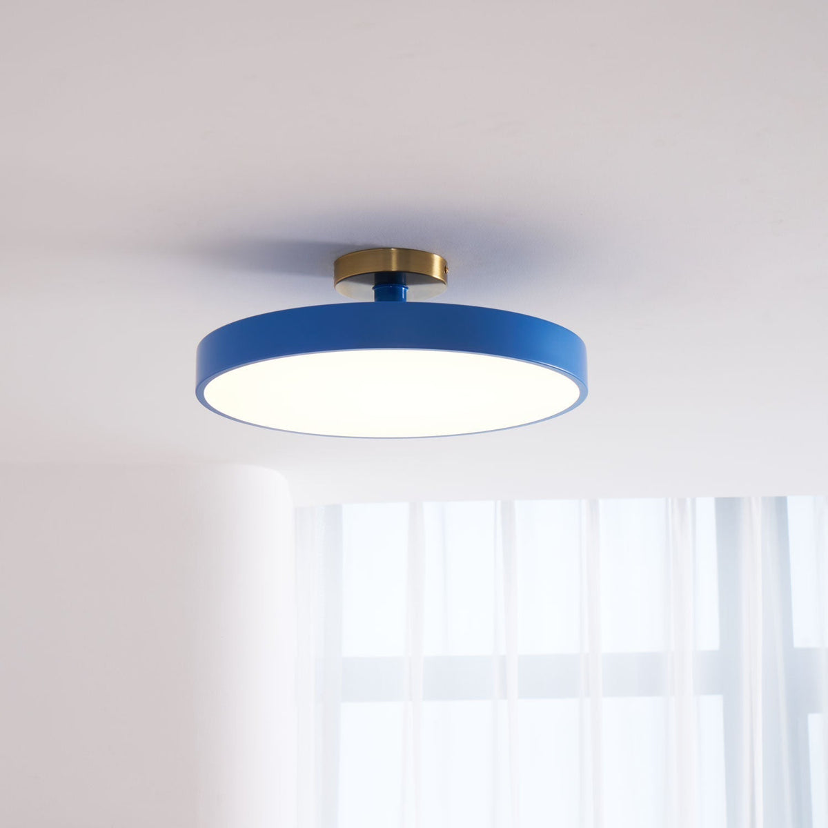 Aureiella Ceiling Lamp Flush Mount Black and Gold Modern