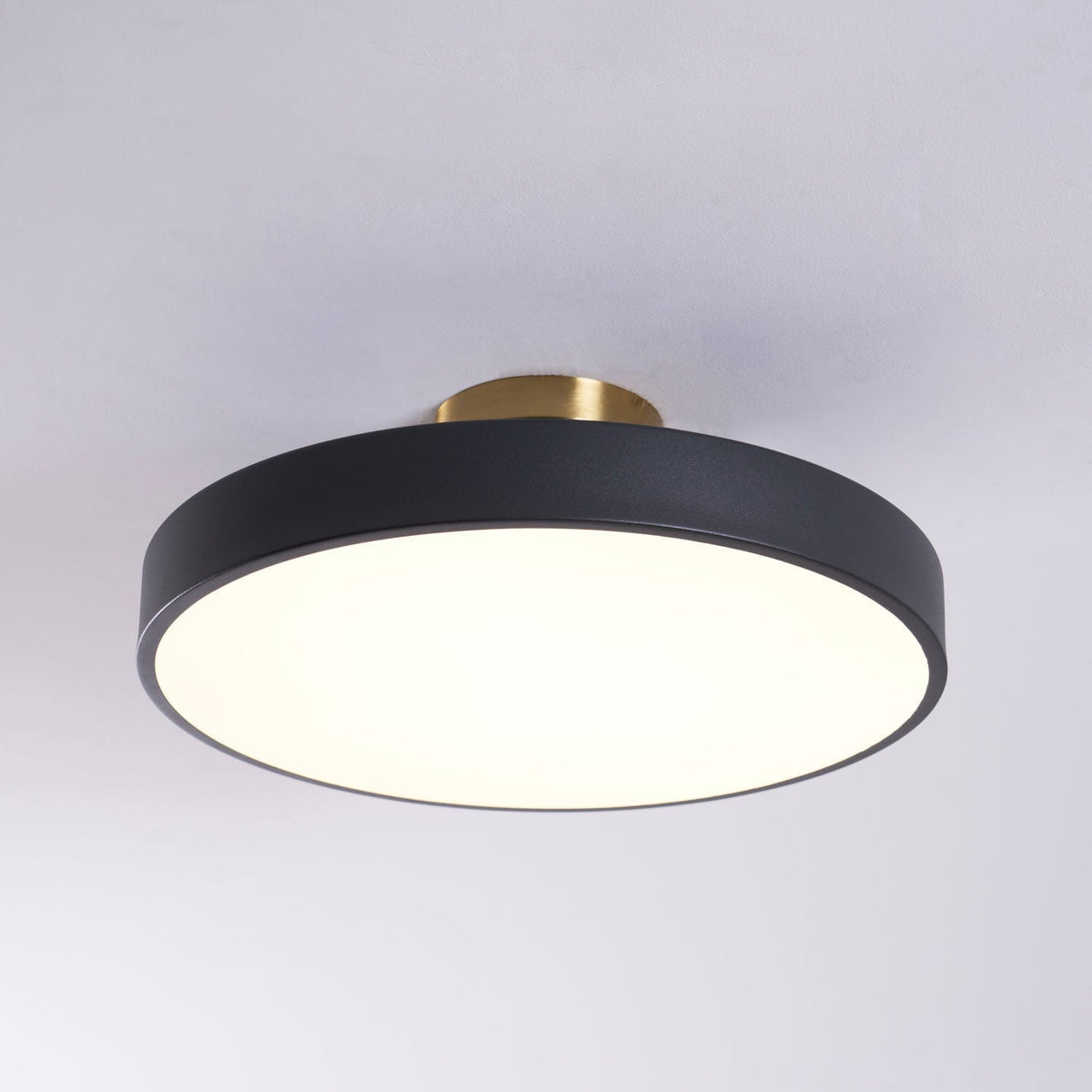 Aureiella Ceiling Lamp Flush Mount Black and Gold Modern