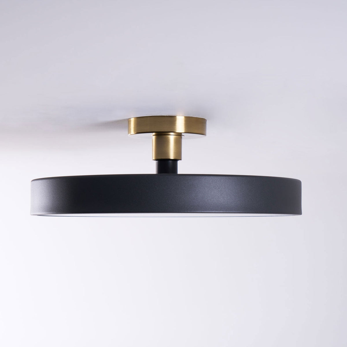 Aureiella Ceiling Lamp Flush Mount Black and Gold Modern