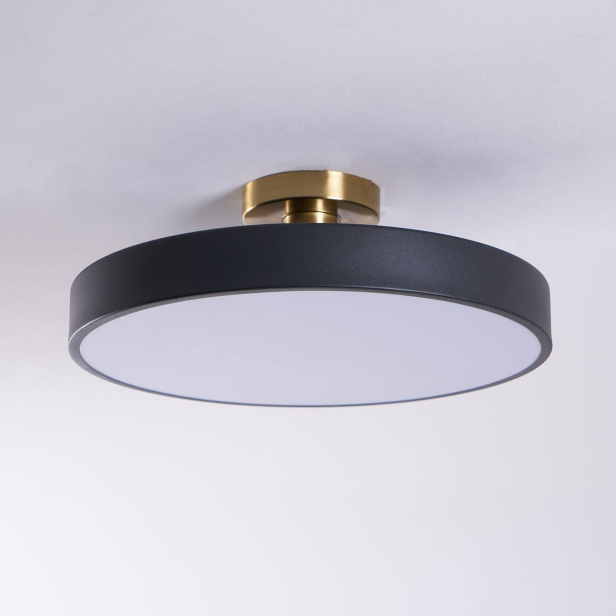 Aureiella Ceiling Lamp Flush Mount Black and Gold Modern