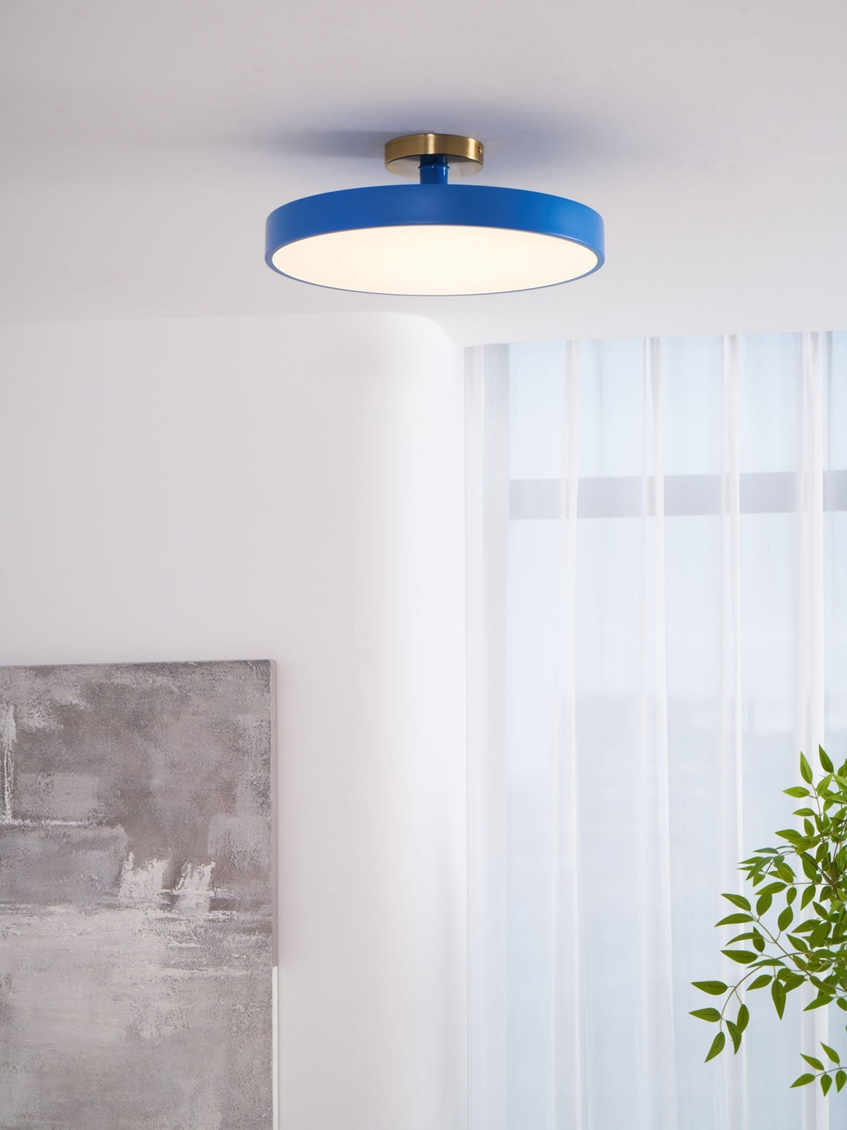 Aureiella Ceiling Lamp Flush Mount Black and Gold Modern