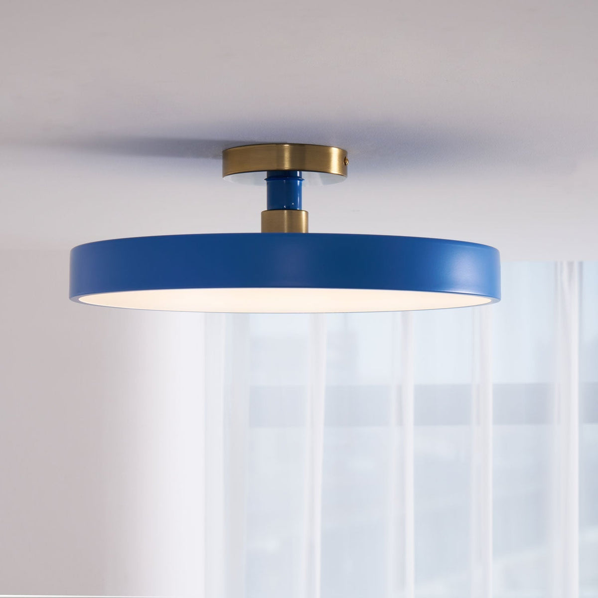 Aureiella Ceiling Lamp Flush Mount Black and Gold Modern