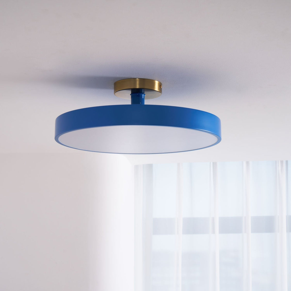 Aureiella Ceiling Lamp Flush Mount Black and Gold Modern