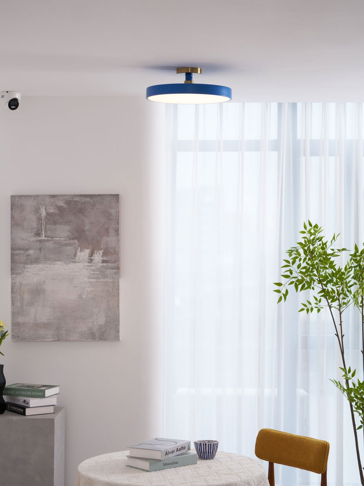 Aureiella Ceiling Lamp Flush Mount Black and Gold Modern
