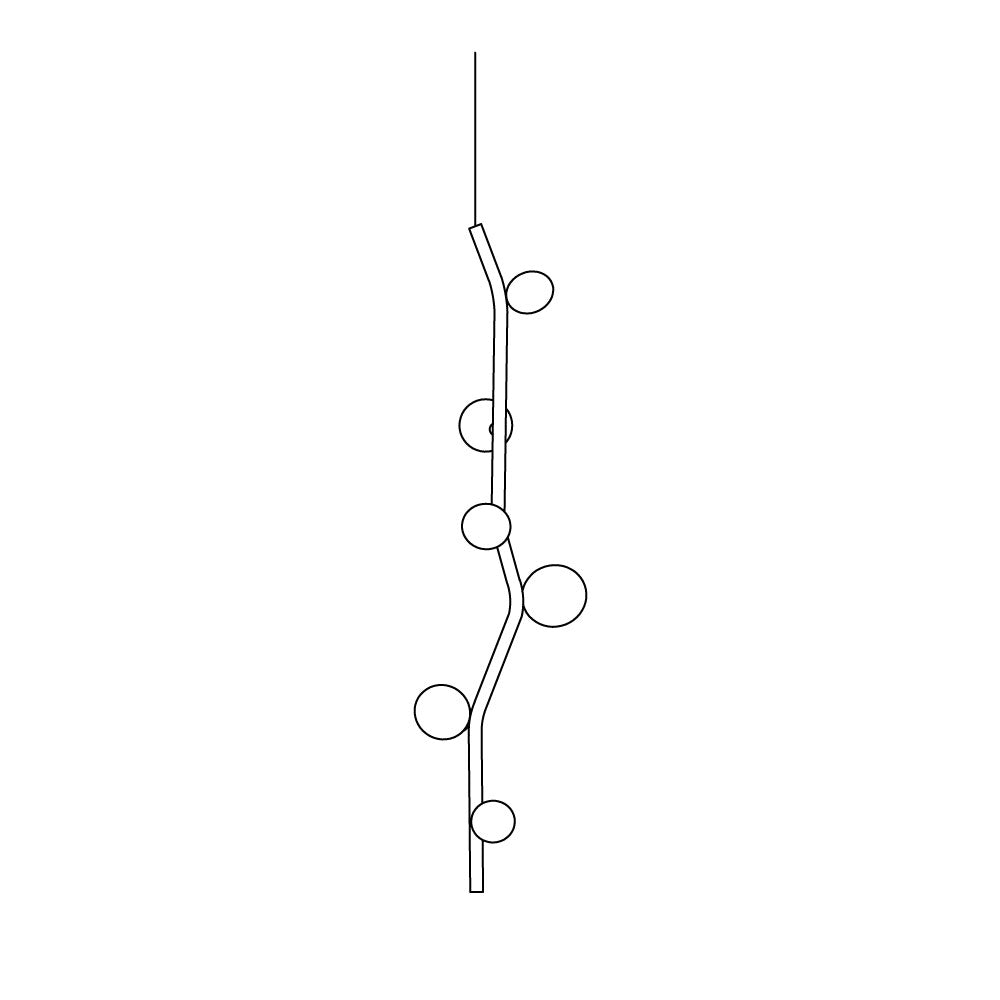 Velirena Vertical Glass Pendant Lamp