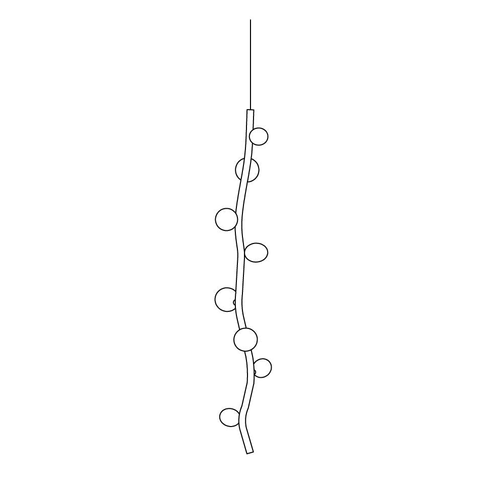 Velirena Vertical Glass Pendant Lamp