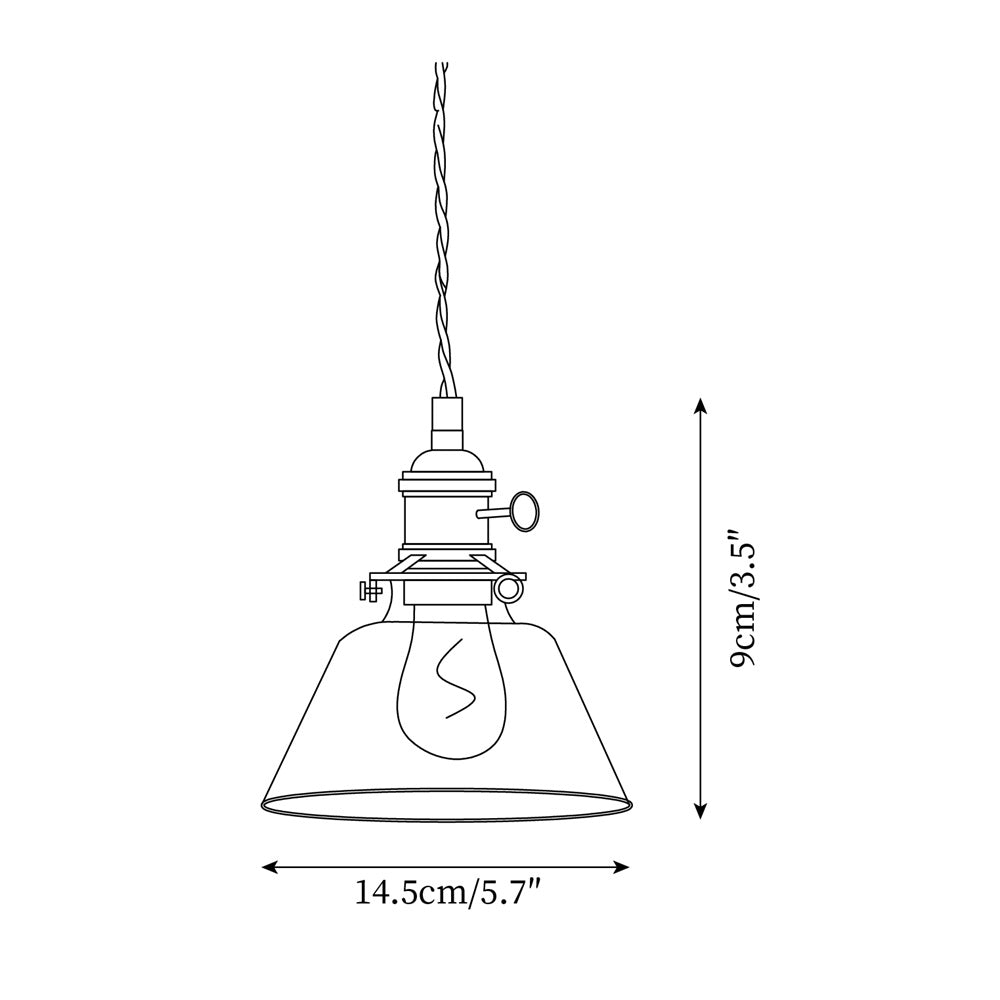 Kexo Clear Glass Pendant Light