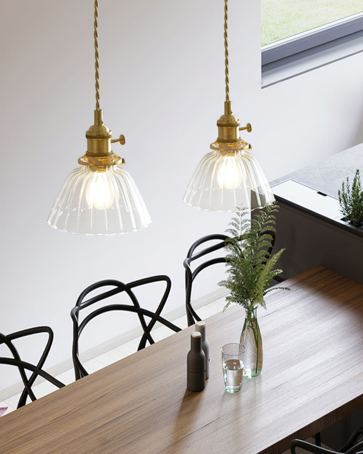 Kexo Clear Glass Pendant Light