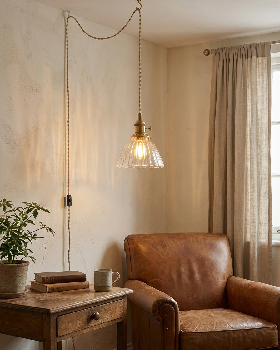 Celinira Glass Plug In Pendant Light