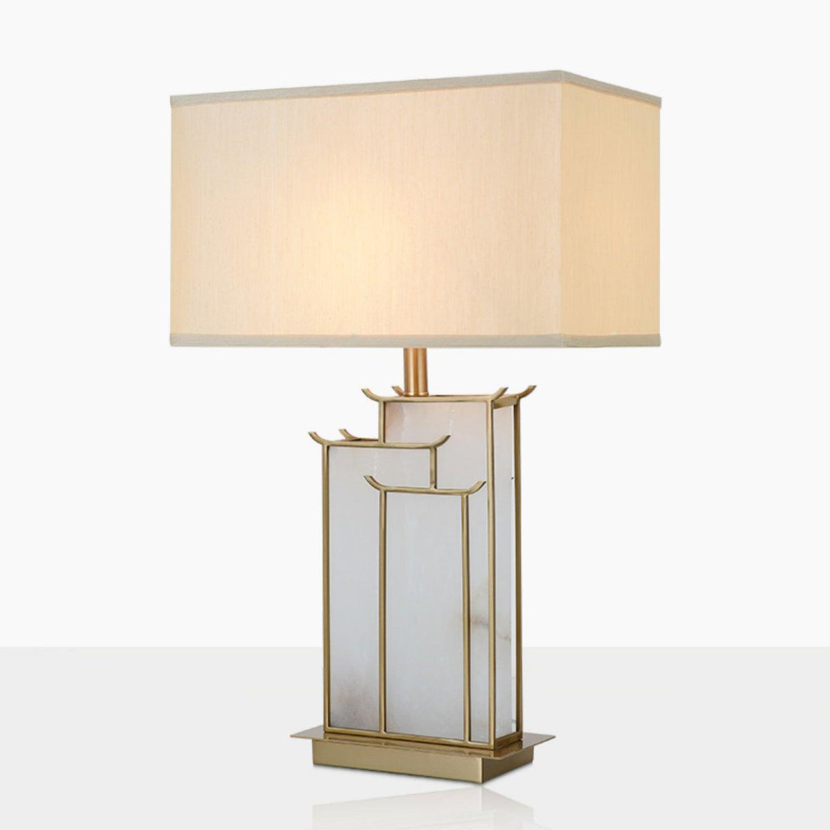 Nysilor Rectangular Glass Table Lamp