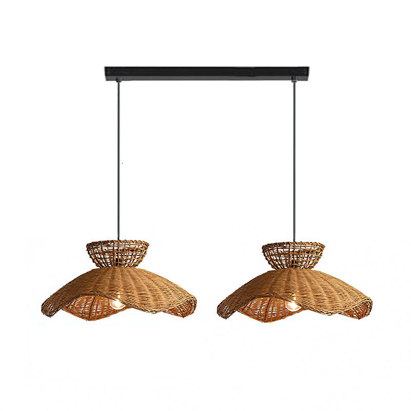 Raviraine Rattan Wave Pendant Light