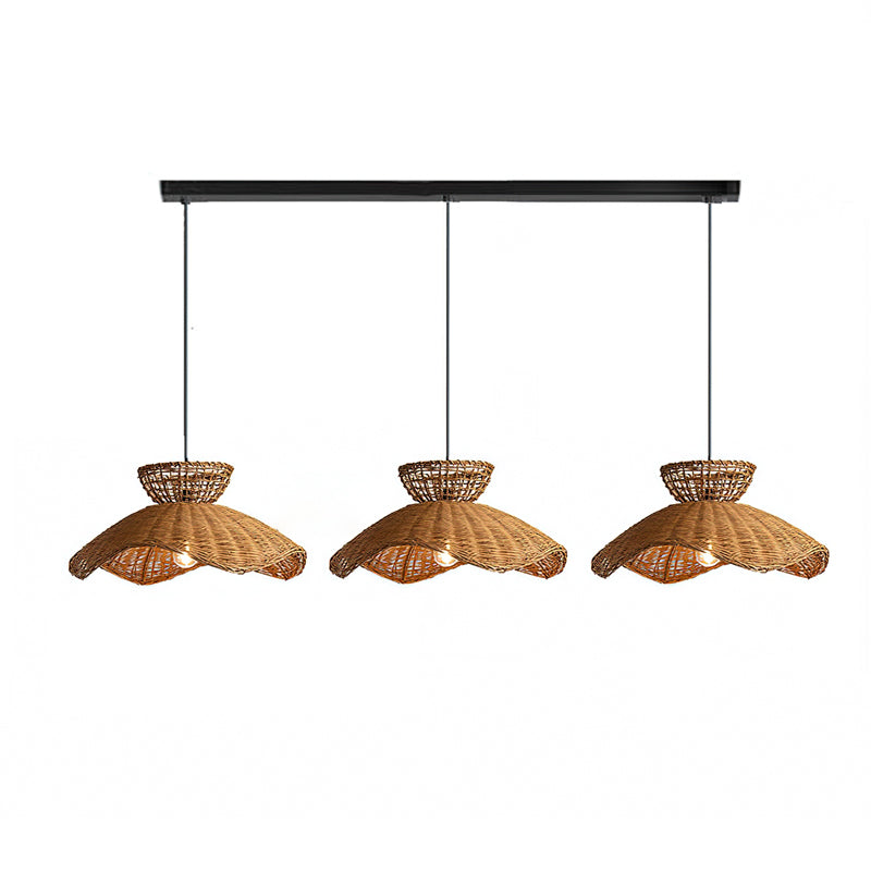 Raviraine Rattan Wave Pendant Light