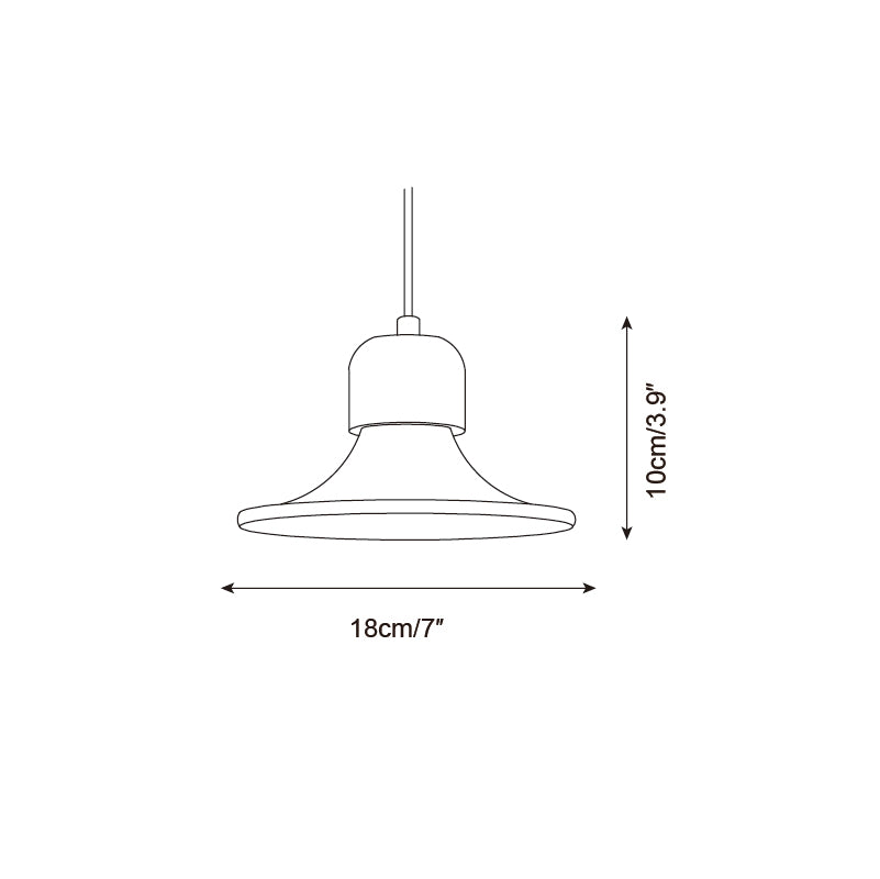 Serinise Pendant Light Trumpet Shape Travertine