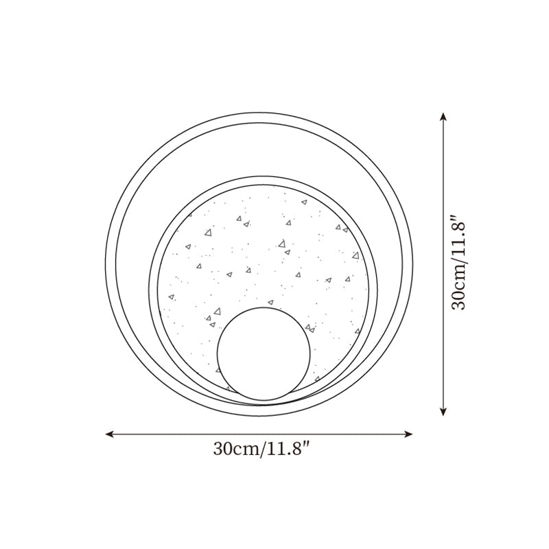 Noriviella Wall Lamp Travertine Circular Wooden Frame