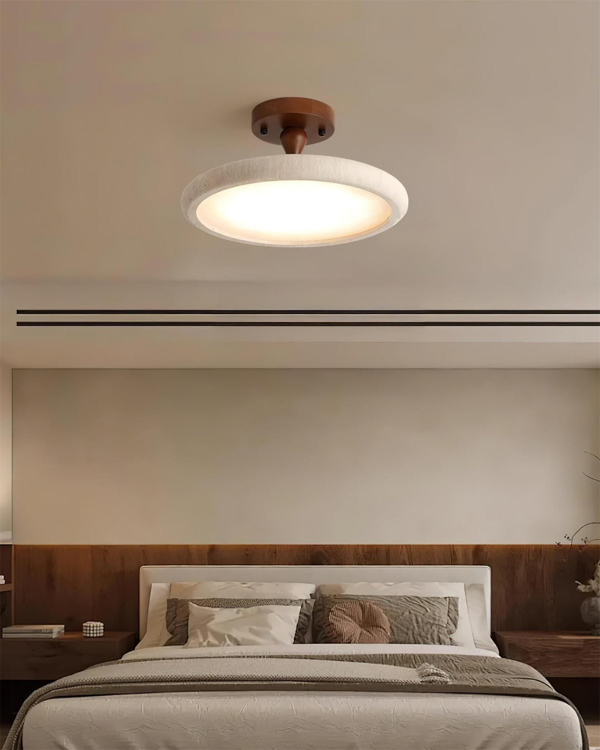 Luvia Ceiling Light Semi Flush Travertine