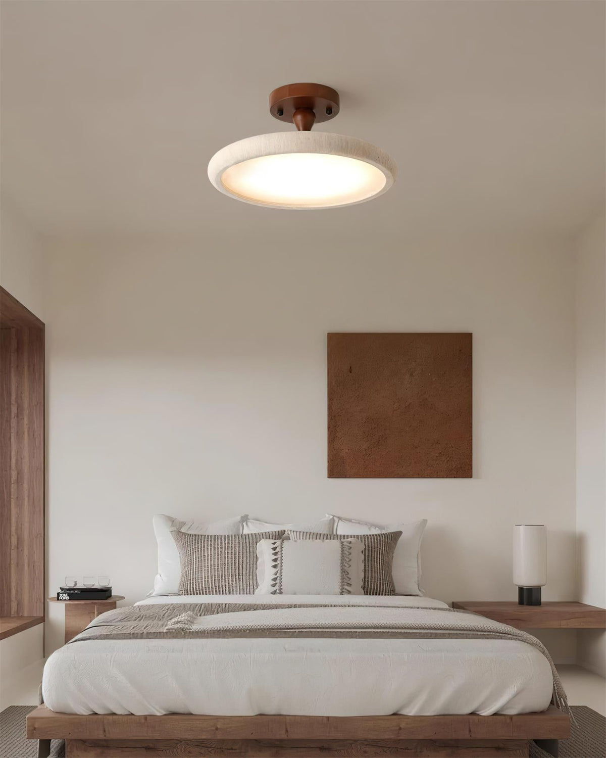 Luvia Ceiling Light Semi Flush Travertine