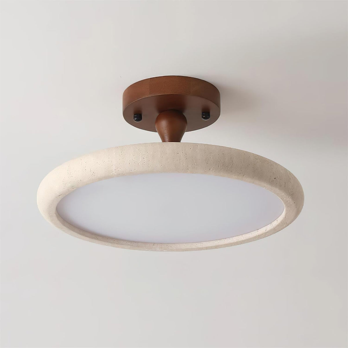 Luvia Ceiling Light Semi Flush Travertine