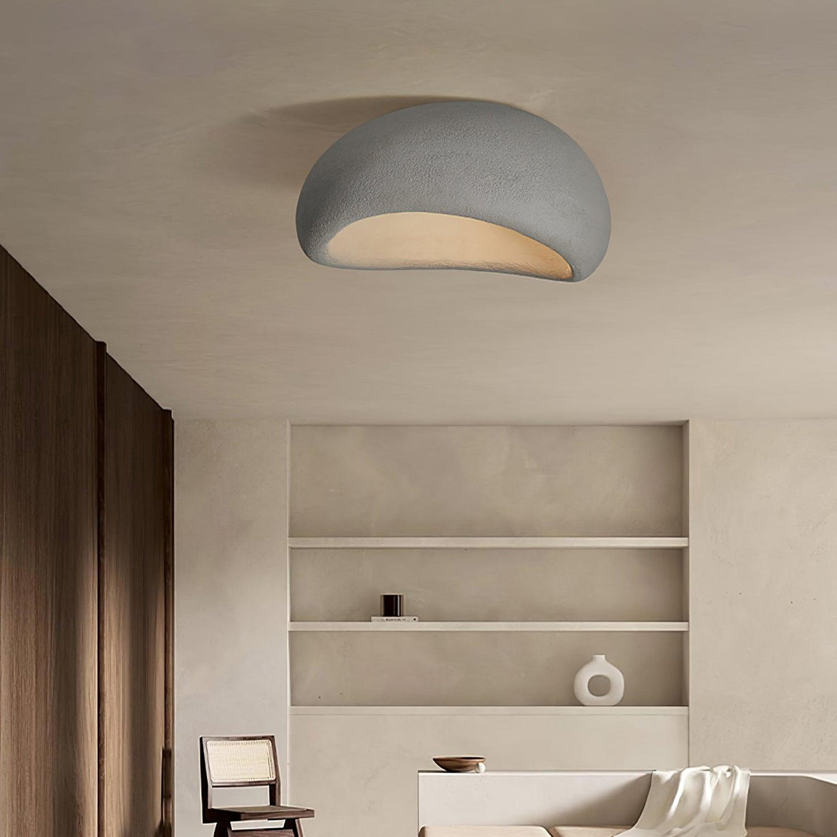 Rivenira Ceiling Lamp with Japanese Wabi-Sabi Moon