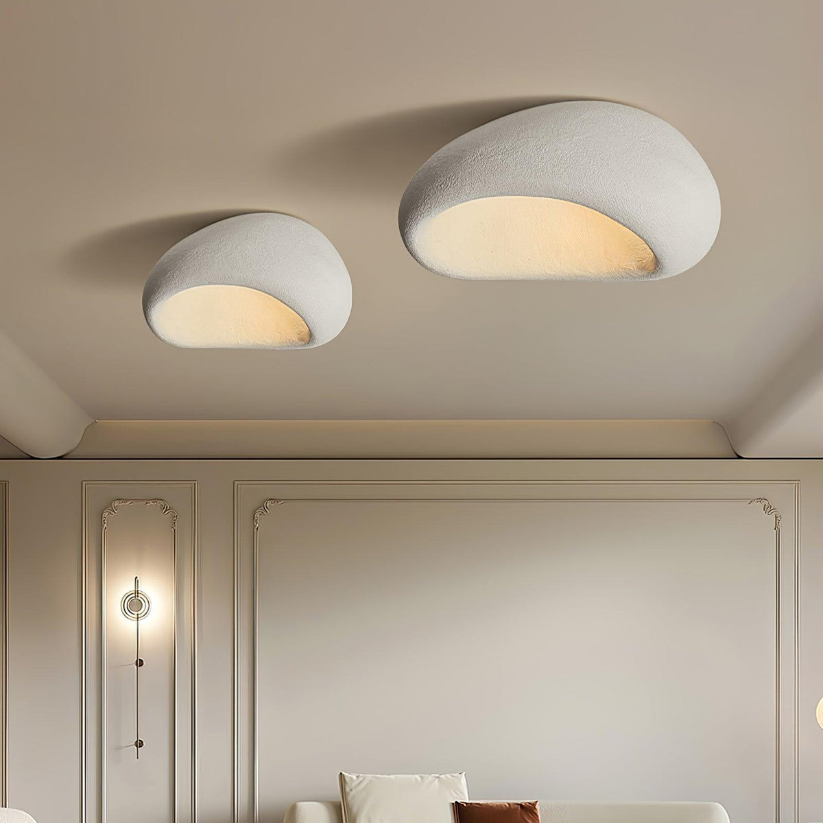 Rivenira Ceiling Lamp with Japanese Wabi-Sabi Moon