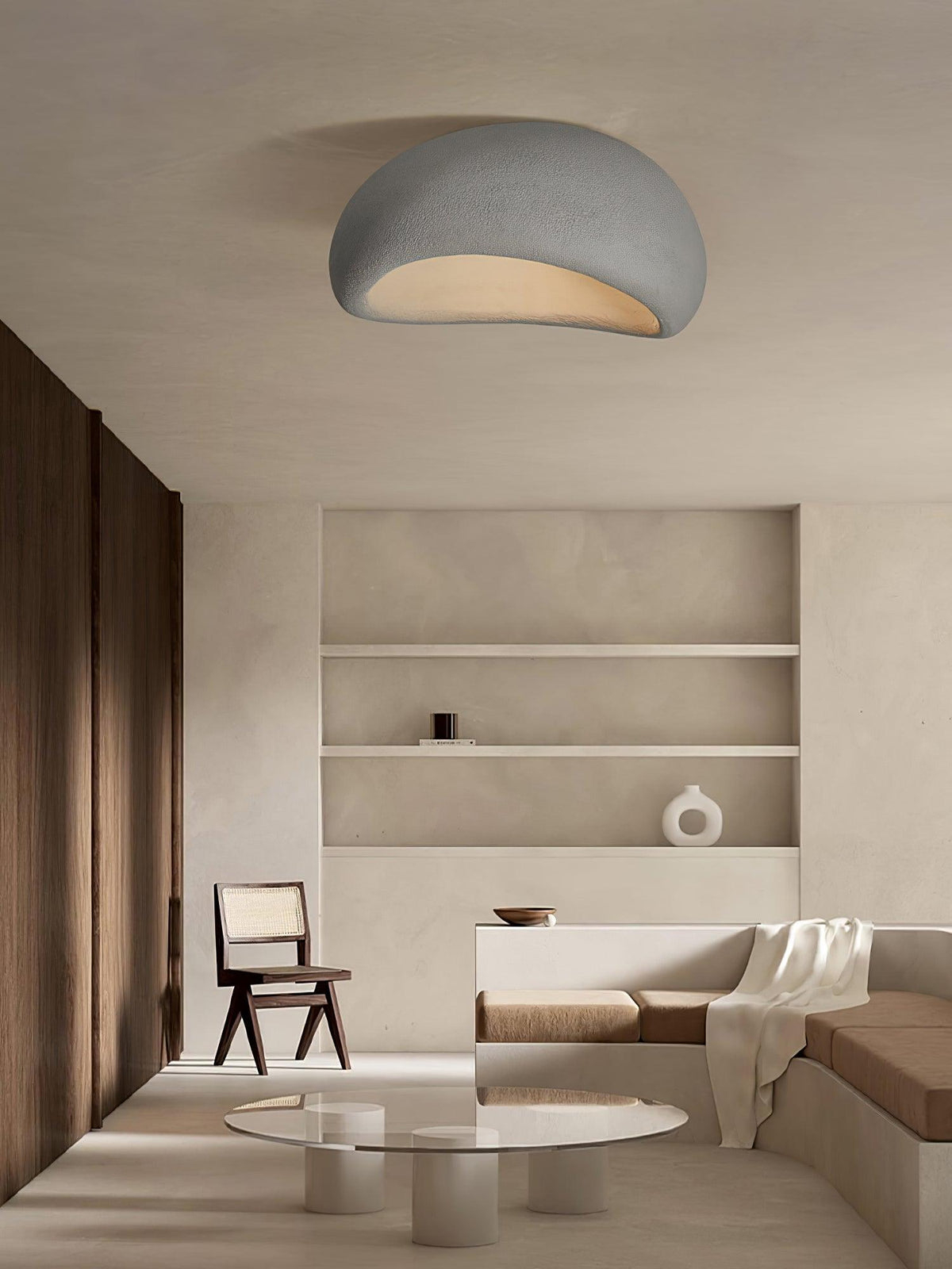 Rivenira Ceiling Lamp with Japanese Wabi-Sabi Moon