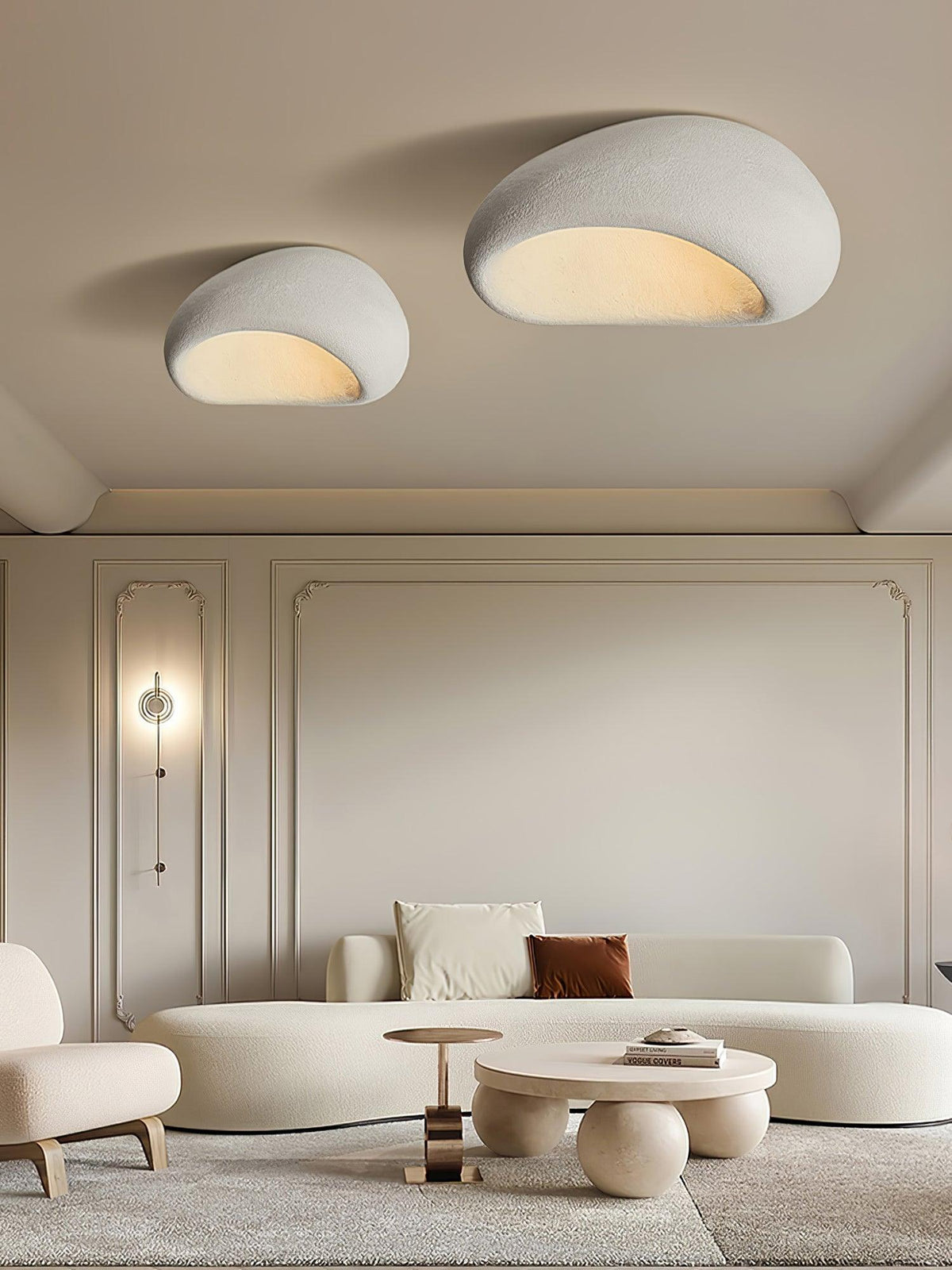 Rivenira Ceiling Lamp with Japanese Wabi-Sabi Moon