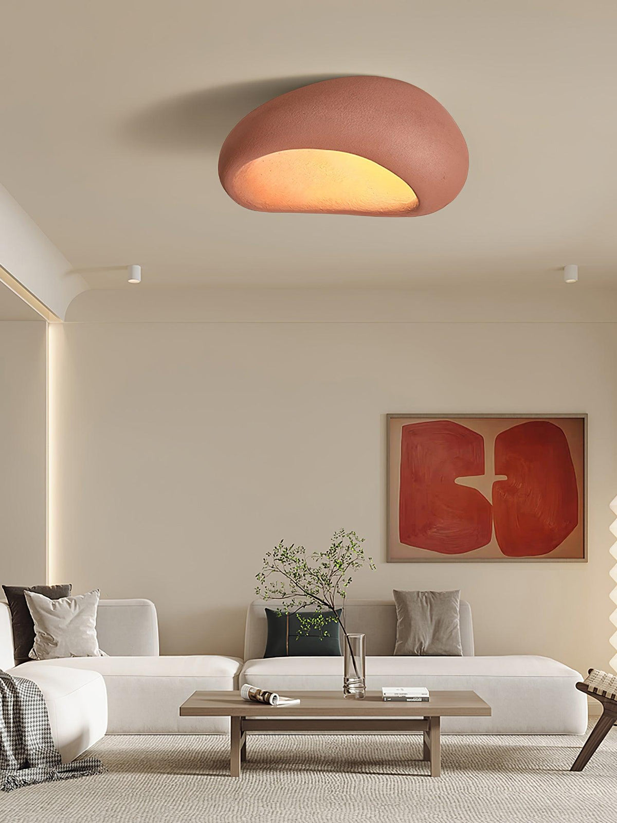 Rivenira Ceiling Lamp with Japanese Wabi-Sabi Moon