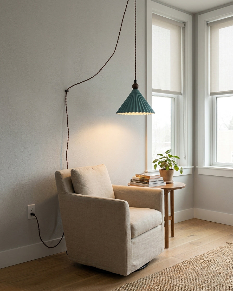 Viola Ceramics Plug In Pendant Light
