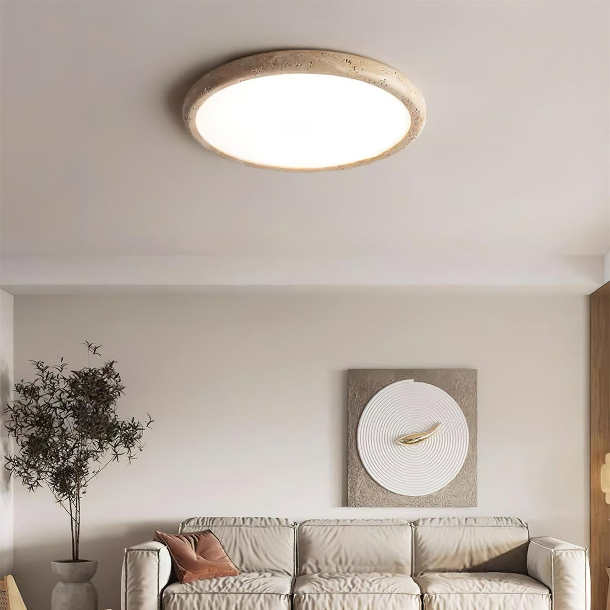 Ciro Travertine Ceiling Light