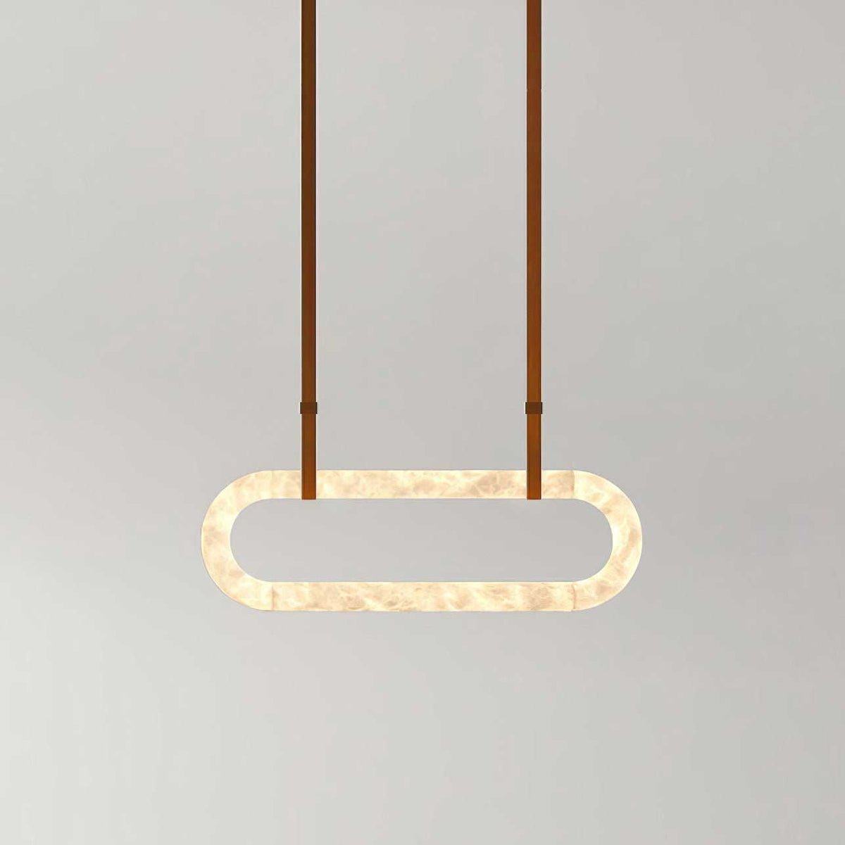 Kurve Chandelier Alabaster Ring Artificial leather