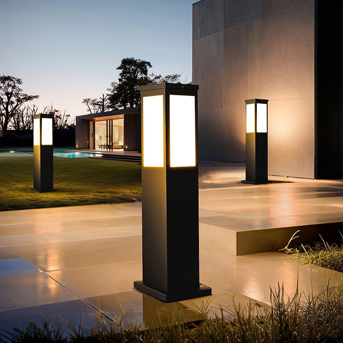 Saponed Bollard Solar Outdoor Light