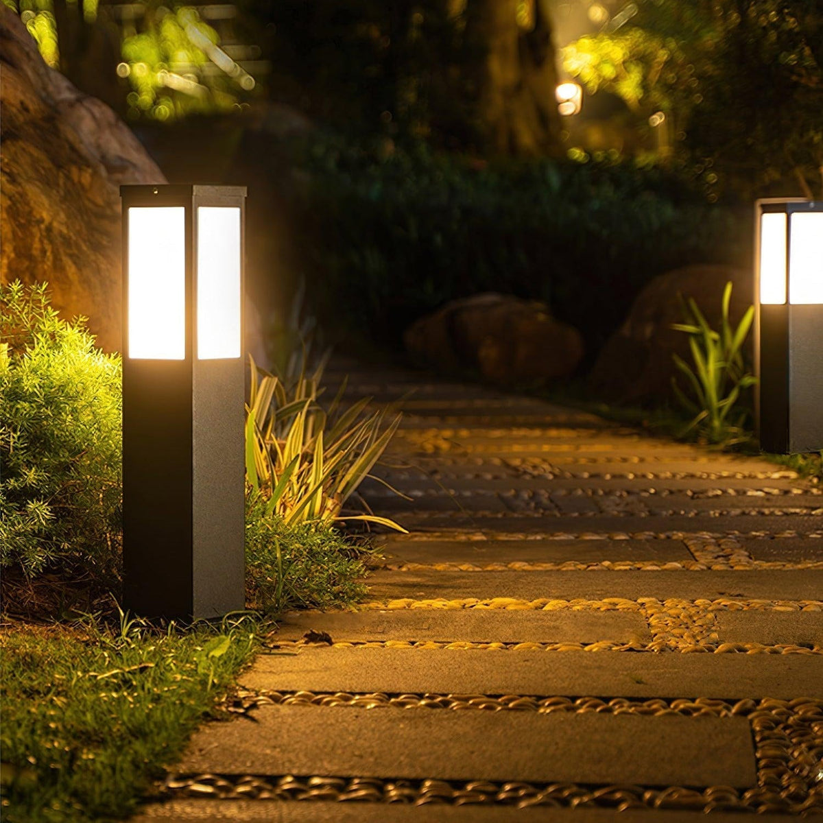 Saponed Bollard Solar Outdoor Light