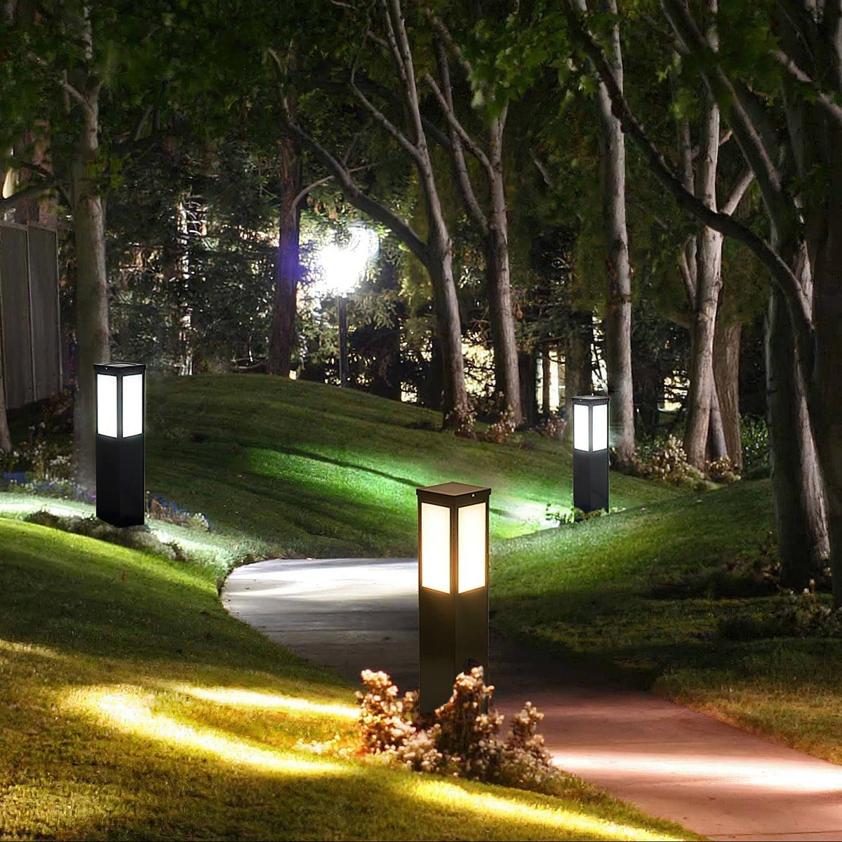 Saponed Bollard Solar Outdoor Light