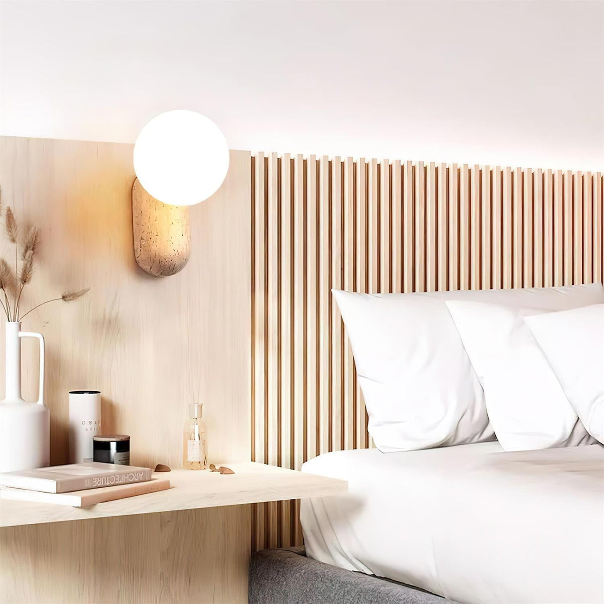 Tavelaria Wall Lamp Travertine Organic Serenity