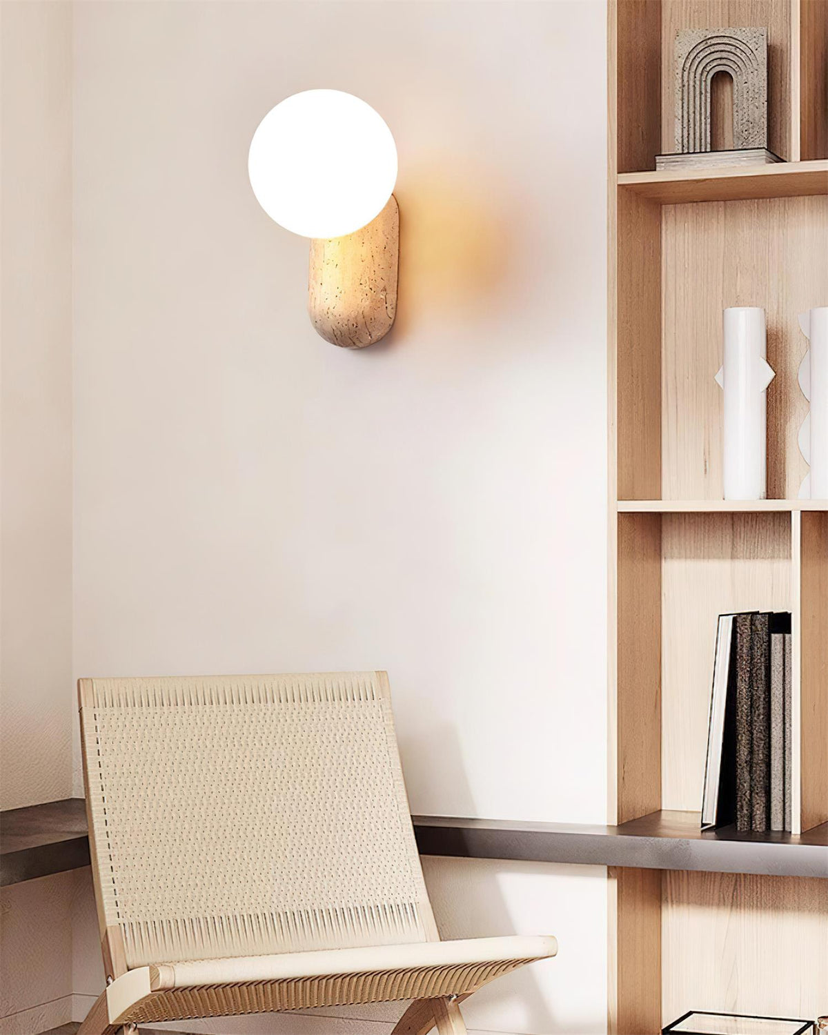 Tavelaria Wall Lamp Travertine Organic Serenity