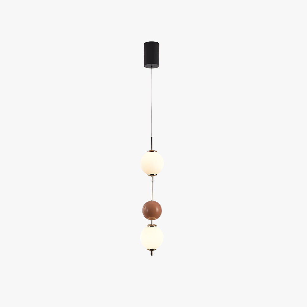 Cerukom Modern LED Pendant Light Red Metal Bedroom Living Room