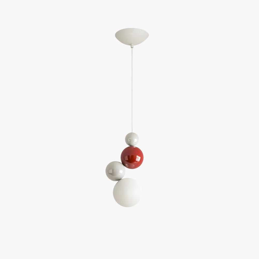 Navulos Modern LED Pendant Light White Metal Bedroom Living Room