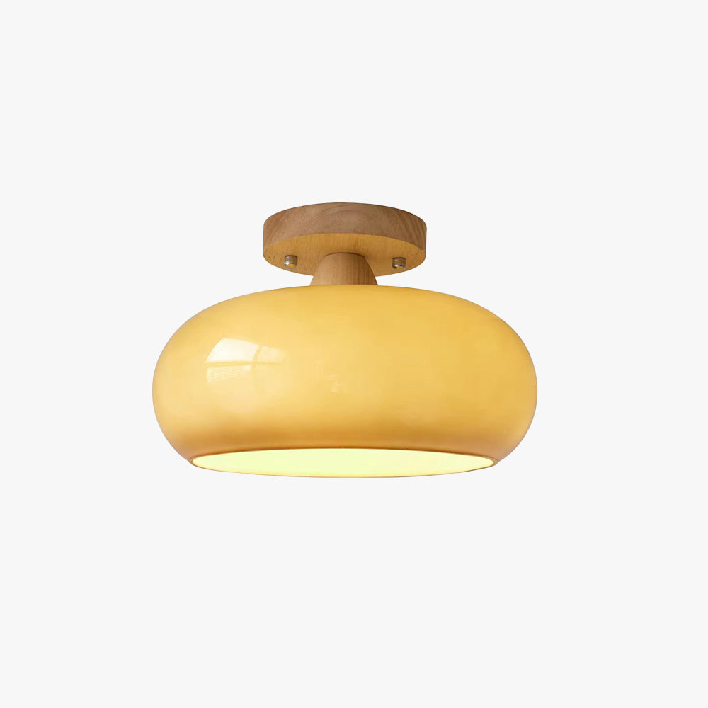 Velorn Ceiling Light Flush Mount Wood-Neutral Decor